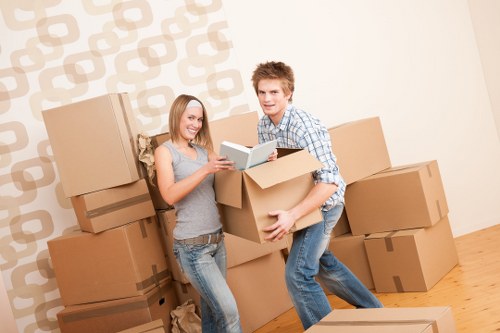 Team reviewing safety steps during a property move